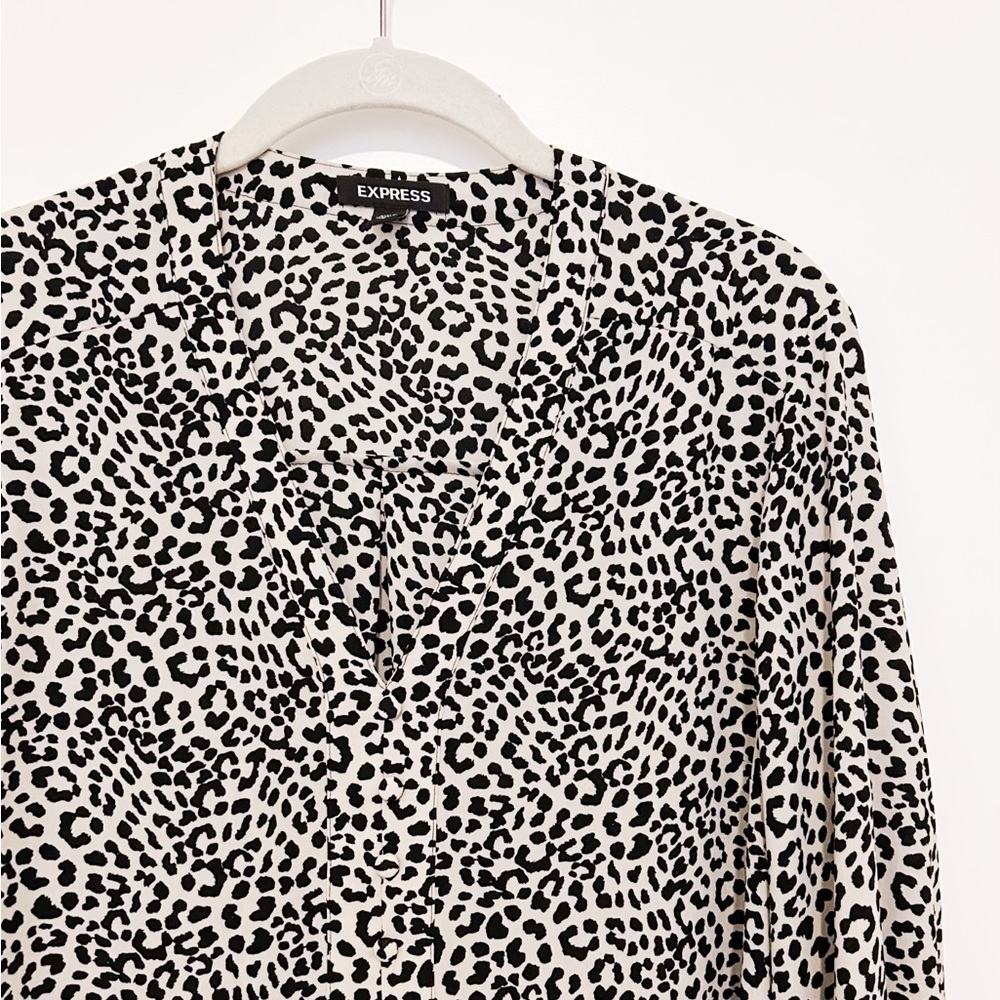 Express Leopard Print Blouse - image 2